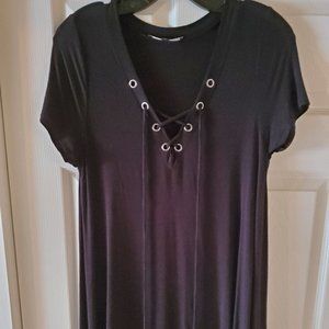 LuLu's V-Neck Drawstring Dress